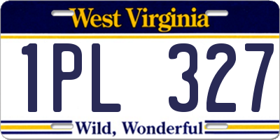 WV license plate 1PL327