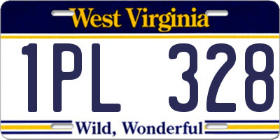 WV license plate 1PL328