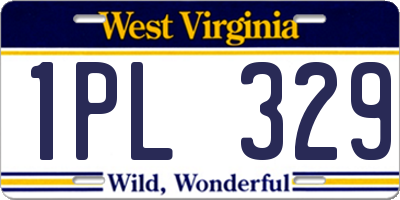 WV license plate 1PL329
