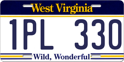 WV license plate 1PL330