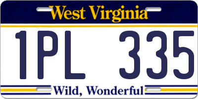 WV license plate 1PL335