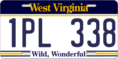 WV license plate 1PL338