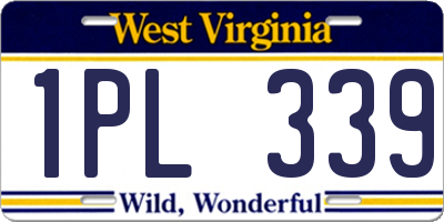 WV license plate 1PL339