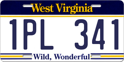 WV license plate 1PL341