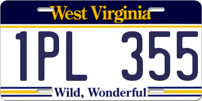 WV license plate 1PL355