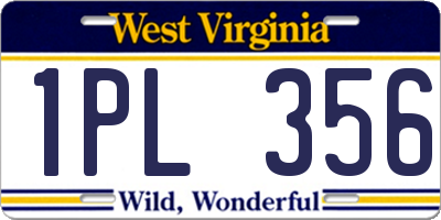 WV license plate 1PL356