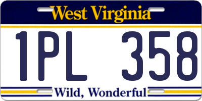 WV license plate 1PL358