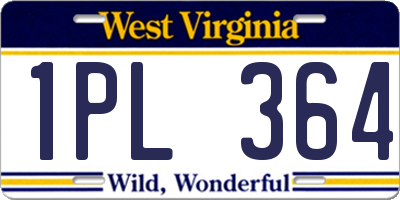WV license plate 1PL364