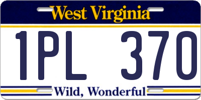 WV license plate 1PL370