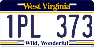 WV license plate 1PL373