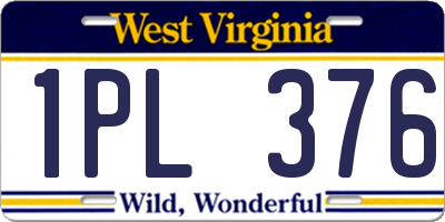 WV license plate 1PL376