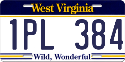 WV license plate 1PL384