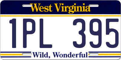 WV license plate 1PL395