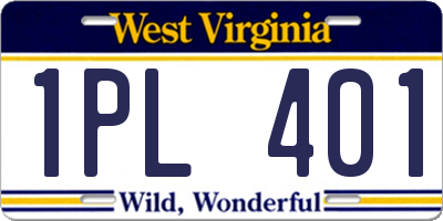 WV license plate 1PL401