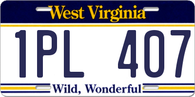 WV license plate 1PL407