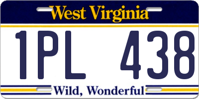 WV license plate 1PL438