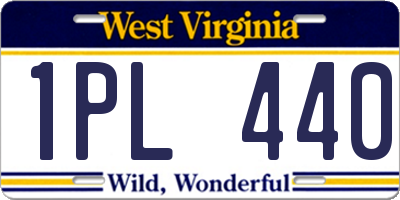 WV license plate 1PL440