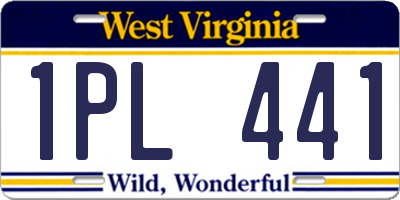 WV license plate 1PL441