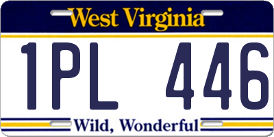 WV license plate 1PL446