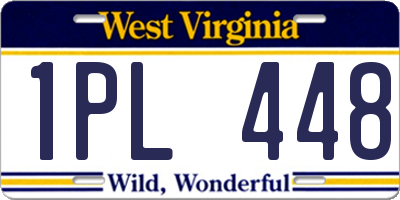 WV license plate 1PL448