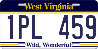 WV license plate 1PL459
