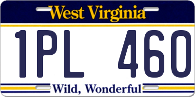 WV license plate 1PL460