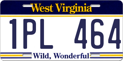 WV license plate 1PL464