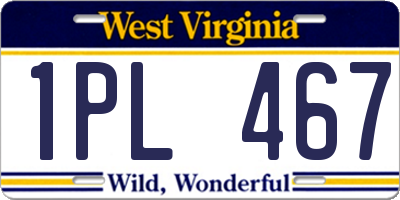 WV license plate 1PL467