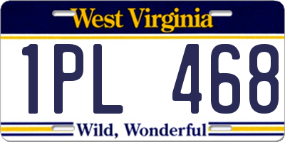 WV license plate 1PL468