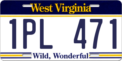 WV license plate 1PL471