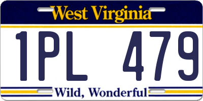 WV license plate 1PL479