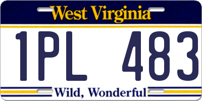 WV license plate 1PL483