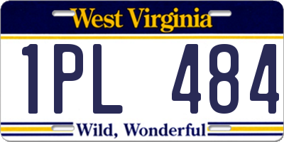WV license plate 1PL484