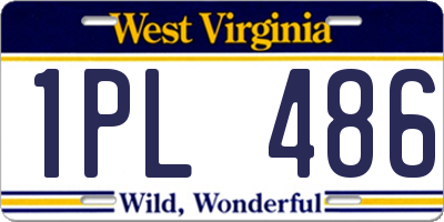 WV license plate 1PL486