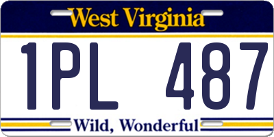 WV license plate 1PL487
