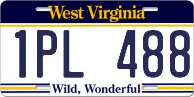 WV license plate 1PL488