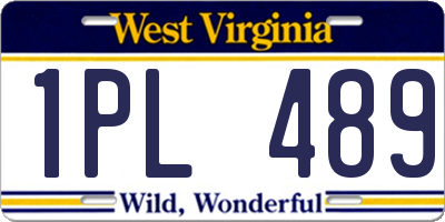 WV license plate 1PL489
