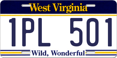 WV license plate 1PL501