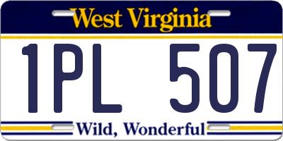 WV license plate 1PL507