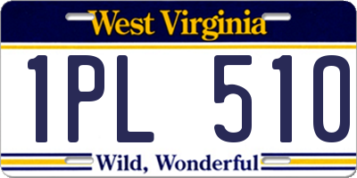 WV license plate 1PL510