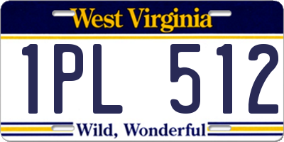 WV license plate 1PL512
