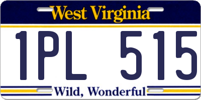 WV license plate 1PL515