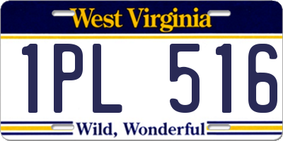 WV license plate 1PL516
