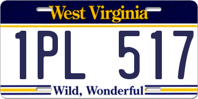 WV license plate 1PL517
