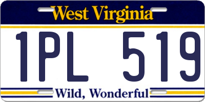 WV license plate 1PL519