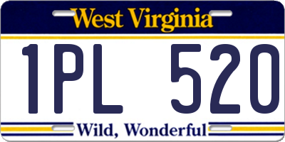 WV license plate 1PL520
