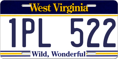 WV license plate 1PL522