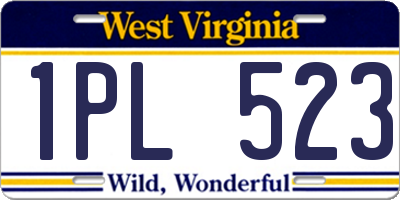 WV license plate 1PL523
