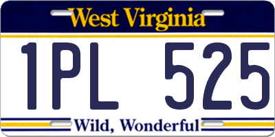 WV license plate 1PL525