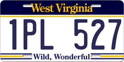 WV license plate 1PL527